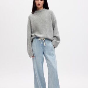 GAP High Rise Wide-Leg Pull On Jeans